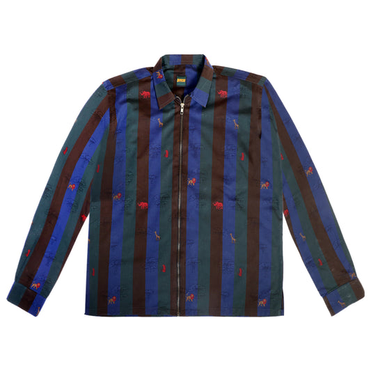 Zipper Jacquard shirt