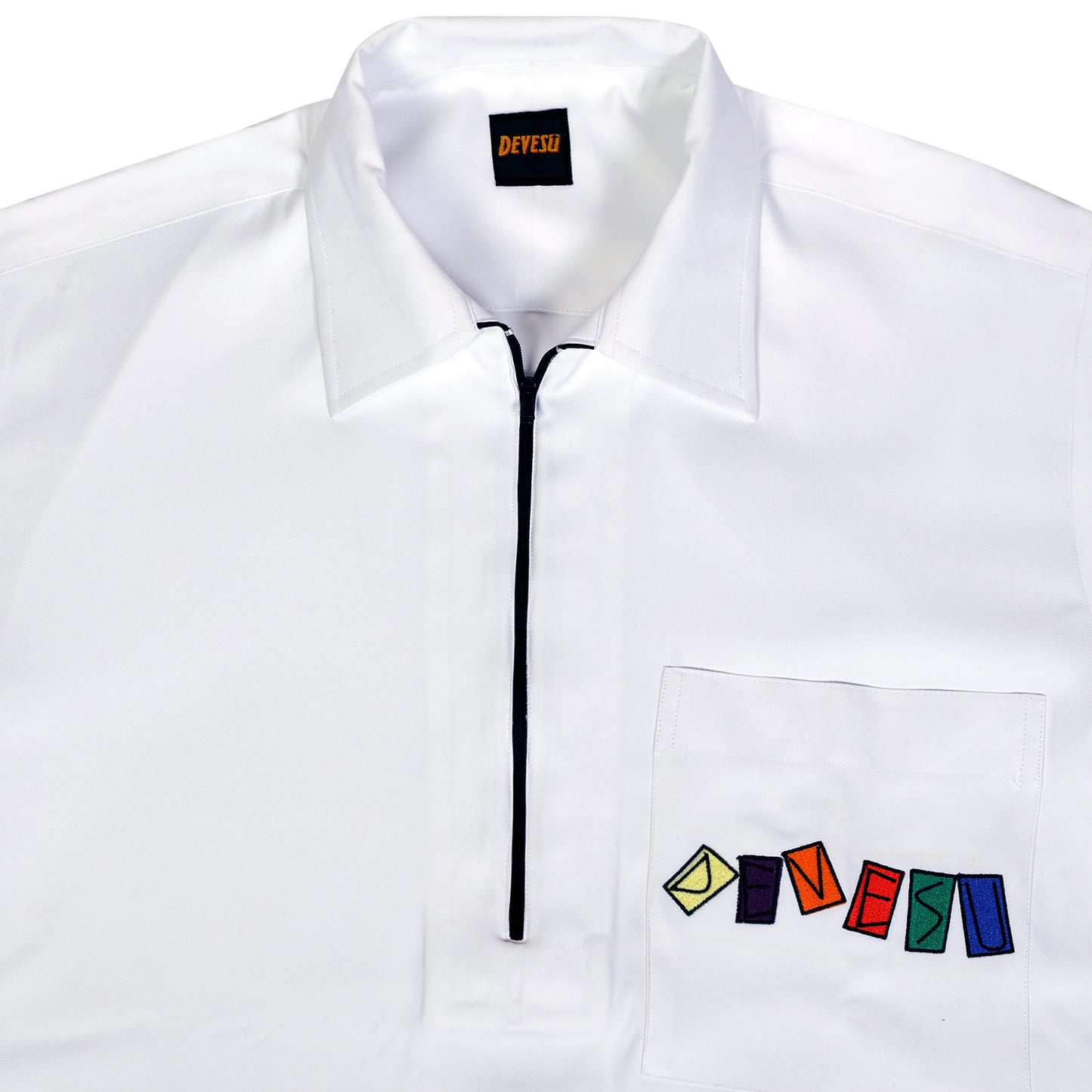 White half zippered shirt