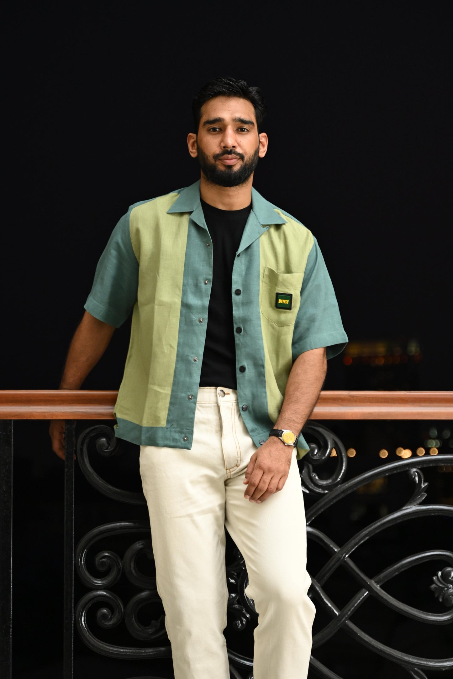 Two tone Linen shirt